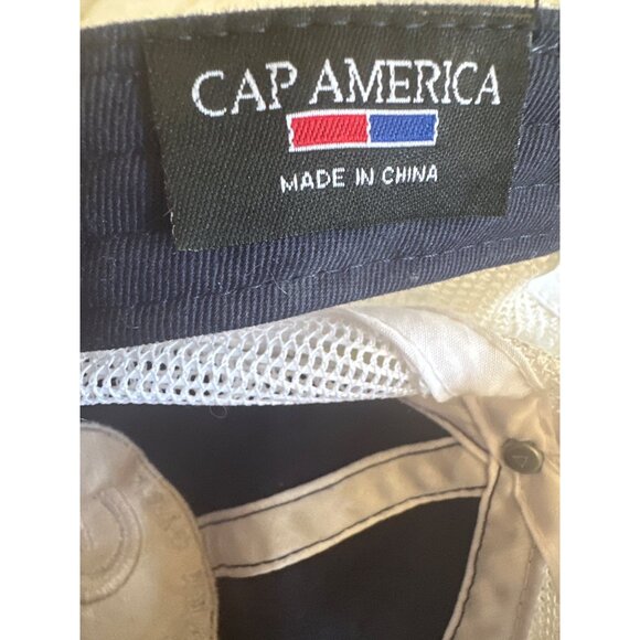 Lake Gage Angola IN Embroidered Trucker Hat Cap America Navy & White Adjustable - Picture 6 of 6